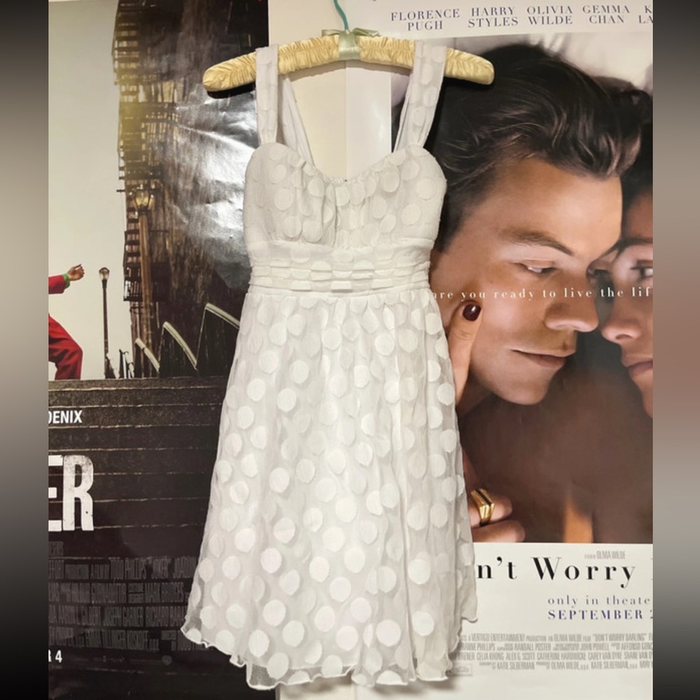 BCX White Polka Dot Mini Dress